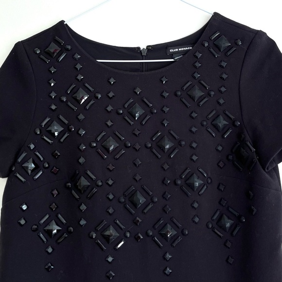 Club Monaco Black Beaded Dress - Picture 4 of 7
